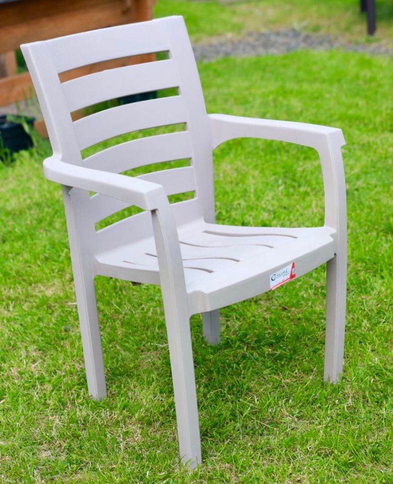 Cream Table with glass top and chair set