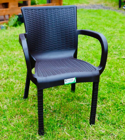 Charcoal rattan 2 pack chair set